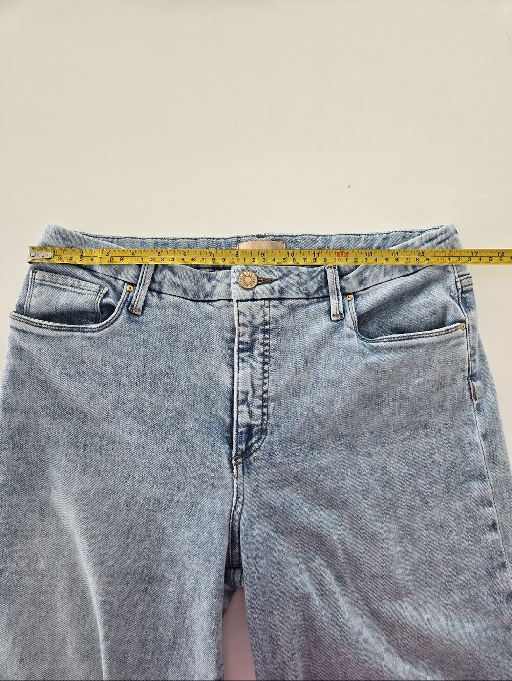 KUT from the Kloth Fab Ab Wide-Leg High Rise Light Wash Blue Jeans Size 12 - Picture 11 of 16